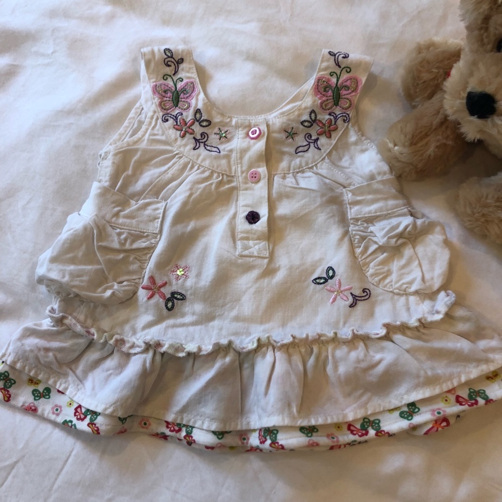 🍼 Embroidered cute dress 💯 cotton